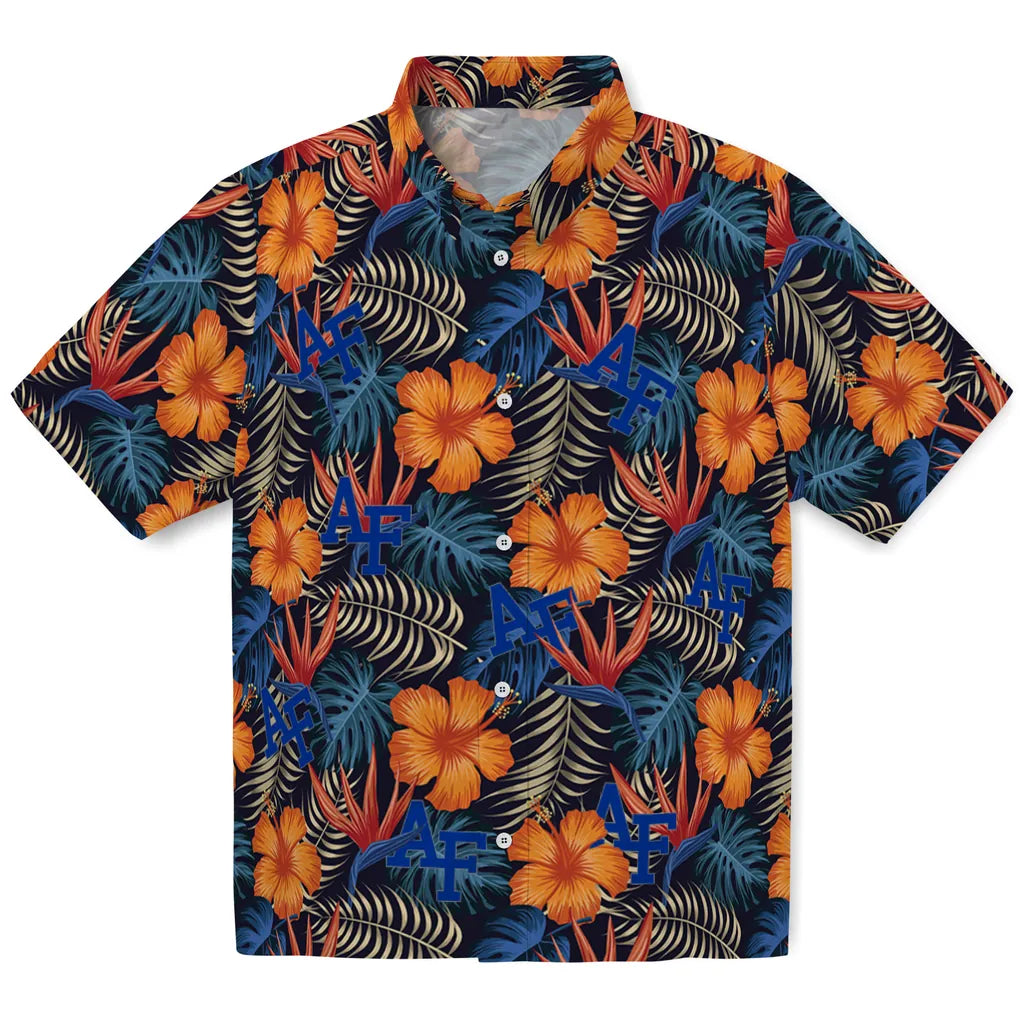 Air Force Falcons Hawaiian Shirt - Hibiscus Foliage | Moonbestprint