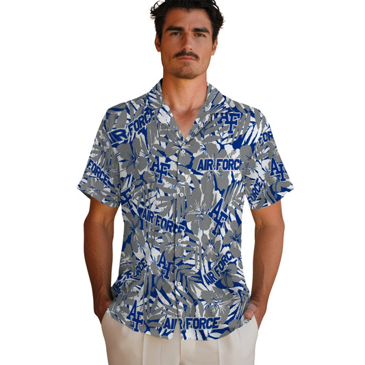 Air Force Falcons Hawaiian Shirt - Hibiscus Overlay | Moonbestprint