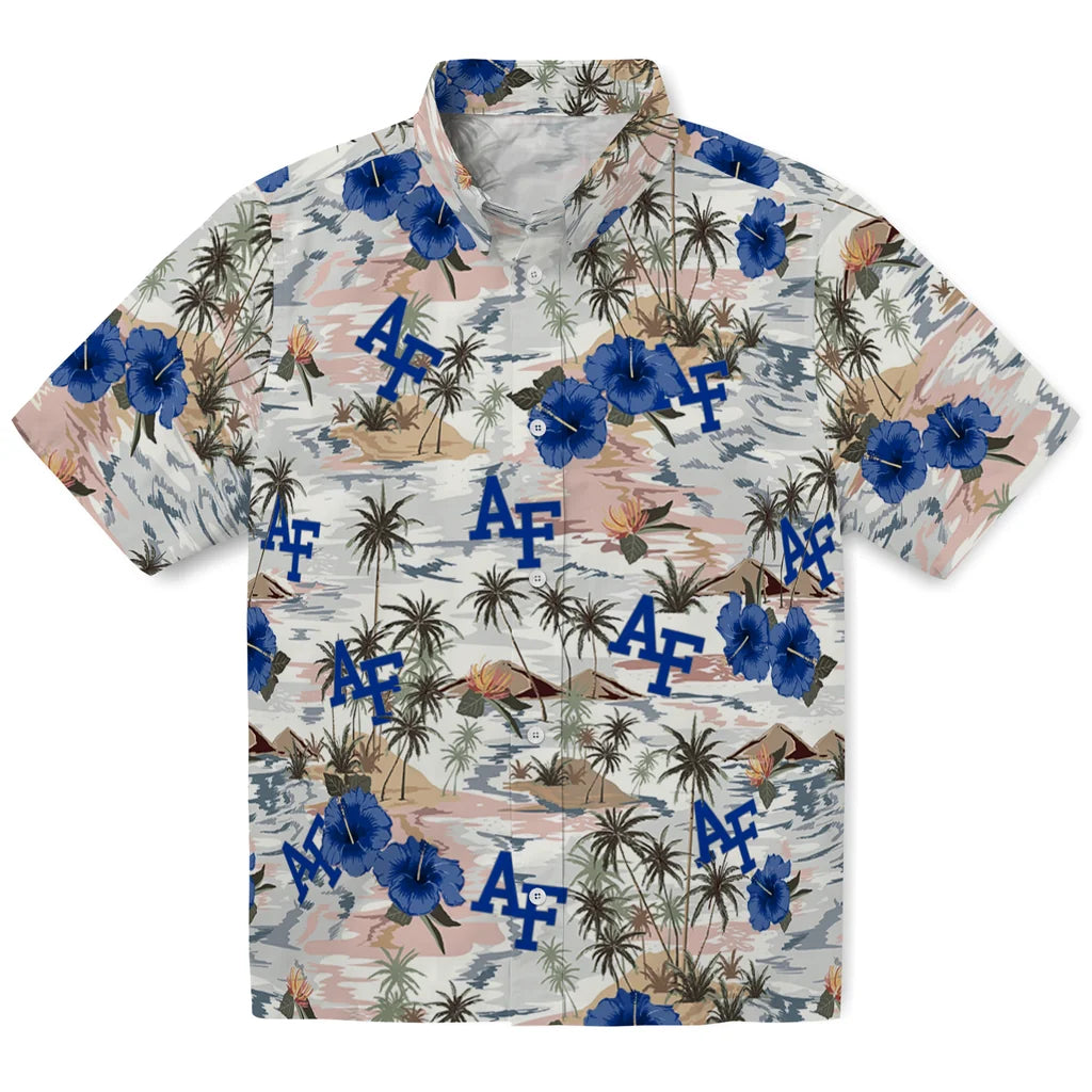 Air Force Falcons Hawaiian Shirt - Hibiscus Seaside | Moonbestprint