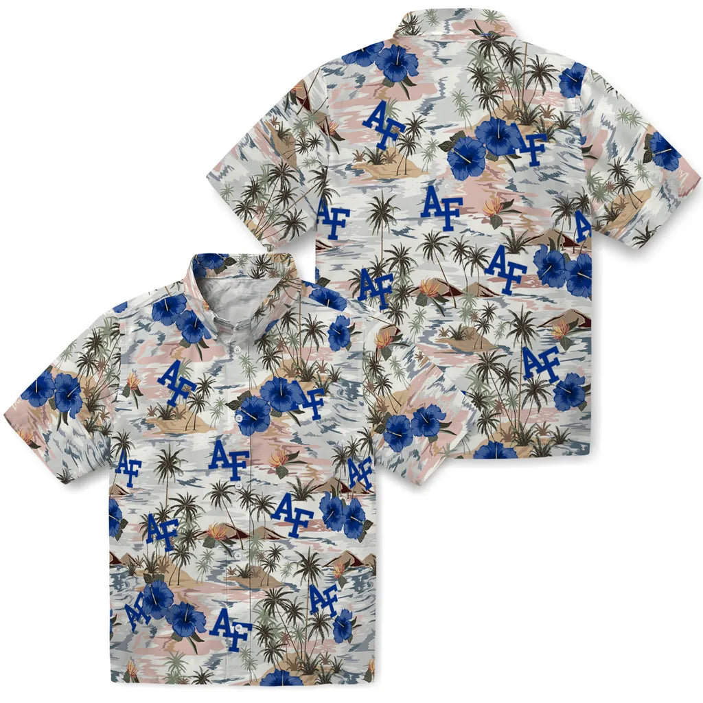 Air Force Falcons Hawaiian Shirt - Hibiscus Seaside | Moonbestprint