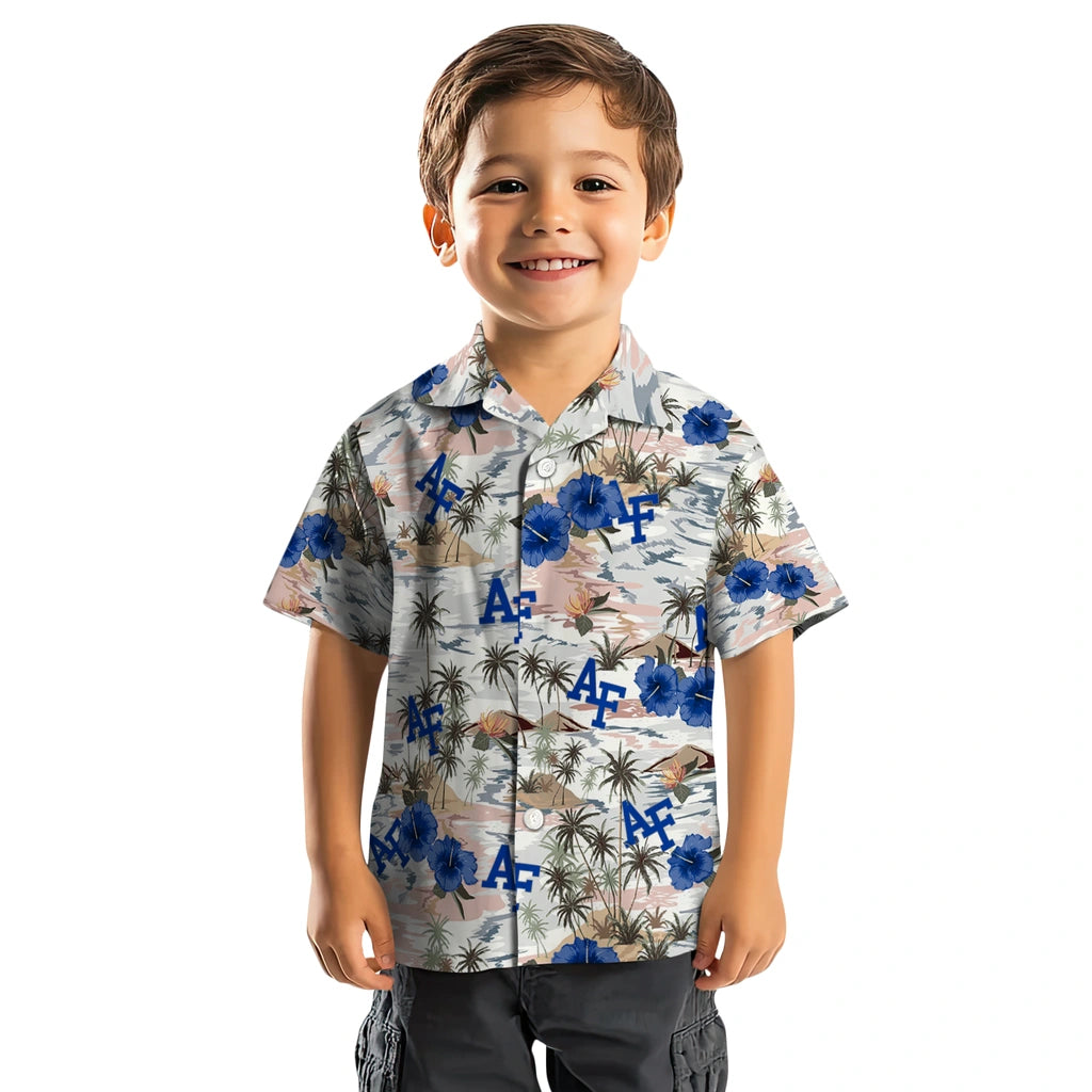 Air Force Falcons Hawaiian Shirt - Hibiscus Seaside | Moonbestprint