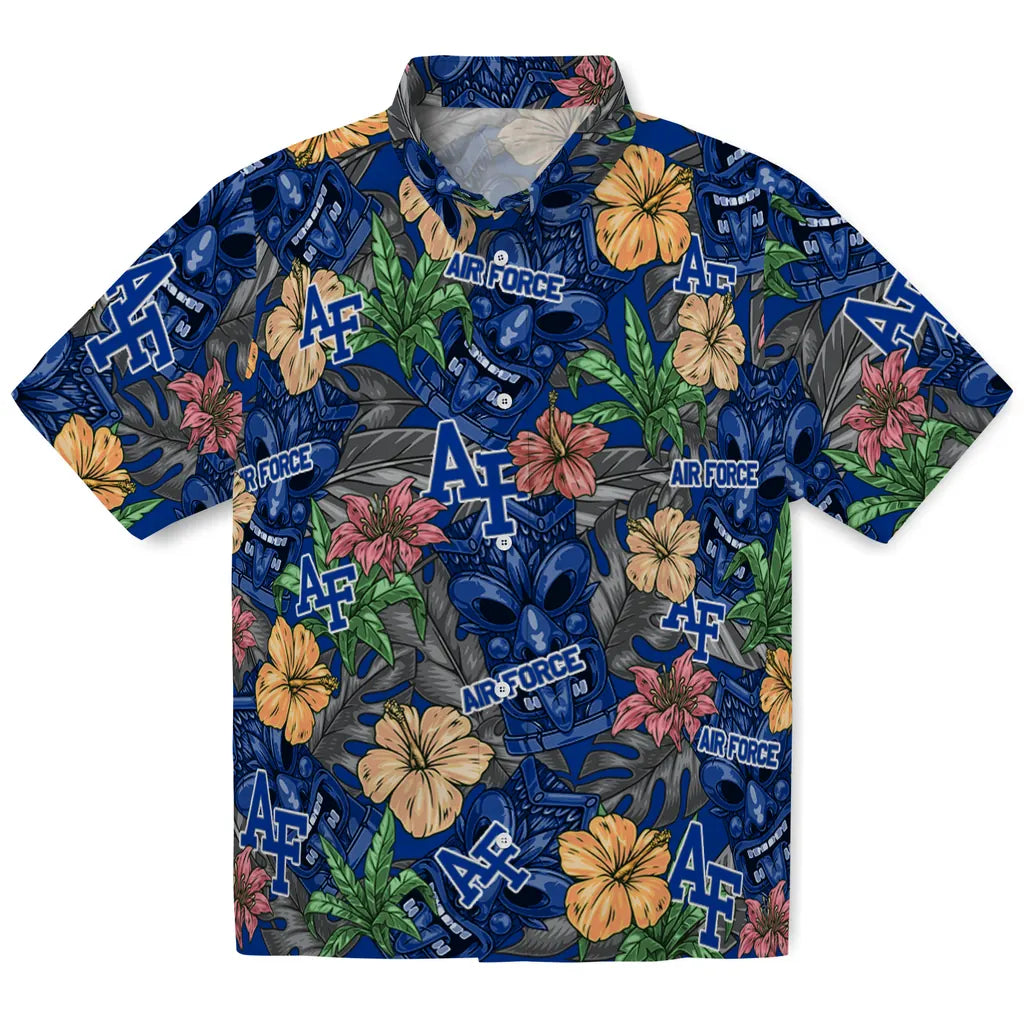 Air Force Falcons Hawaiian Shirt - Hibiscus Tiki Jungle | Moonbestprint