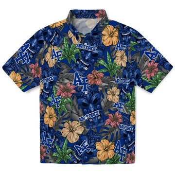 Air Force Falcons Hawaiian Shirt - Hibiscus Tiki Jungle | Moonbestprint