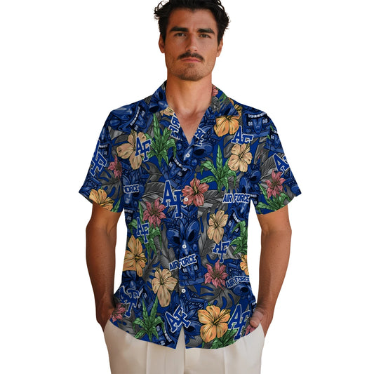 Air Force Falcons Hawaiian Shirt - Hibiscus Tiki Jungle | Moonbestprint