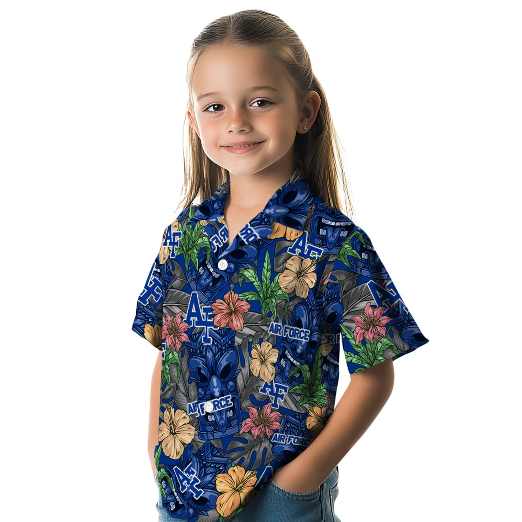 Air Force Falcons Hawaiian Shirt - Hibiscus Tiki Jungle | Moonbestprint