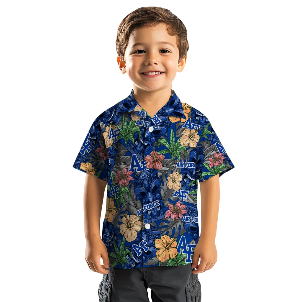 Air Force Falcons Hawaiian Shirt - Hibiscus Tiki Jungle | Moonbestprint