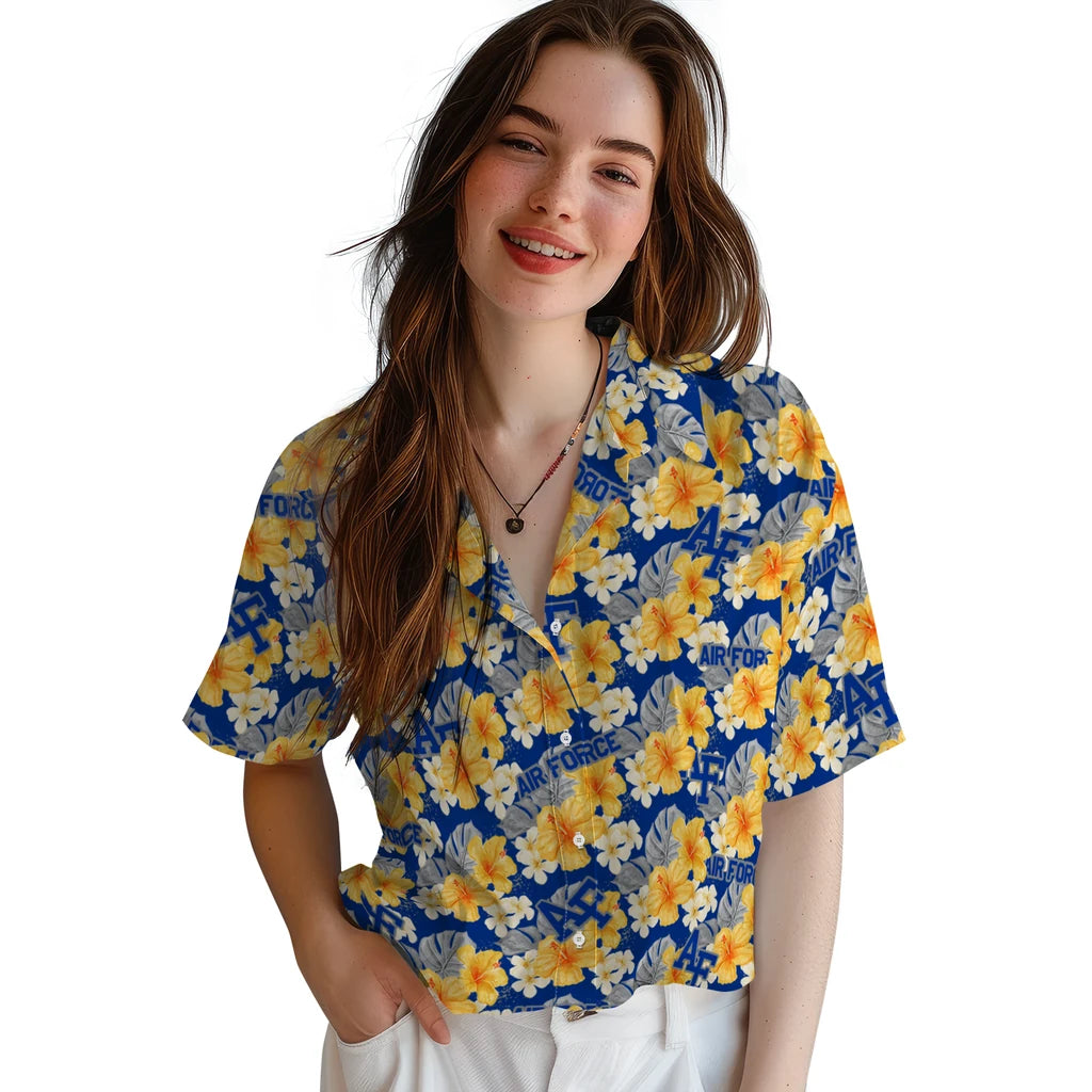 Air Force Falcons Hawaiian Shirt - Hibiscus Tropics | Moonbestprint