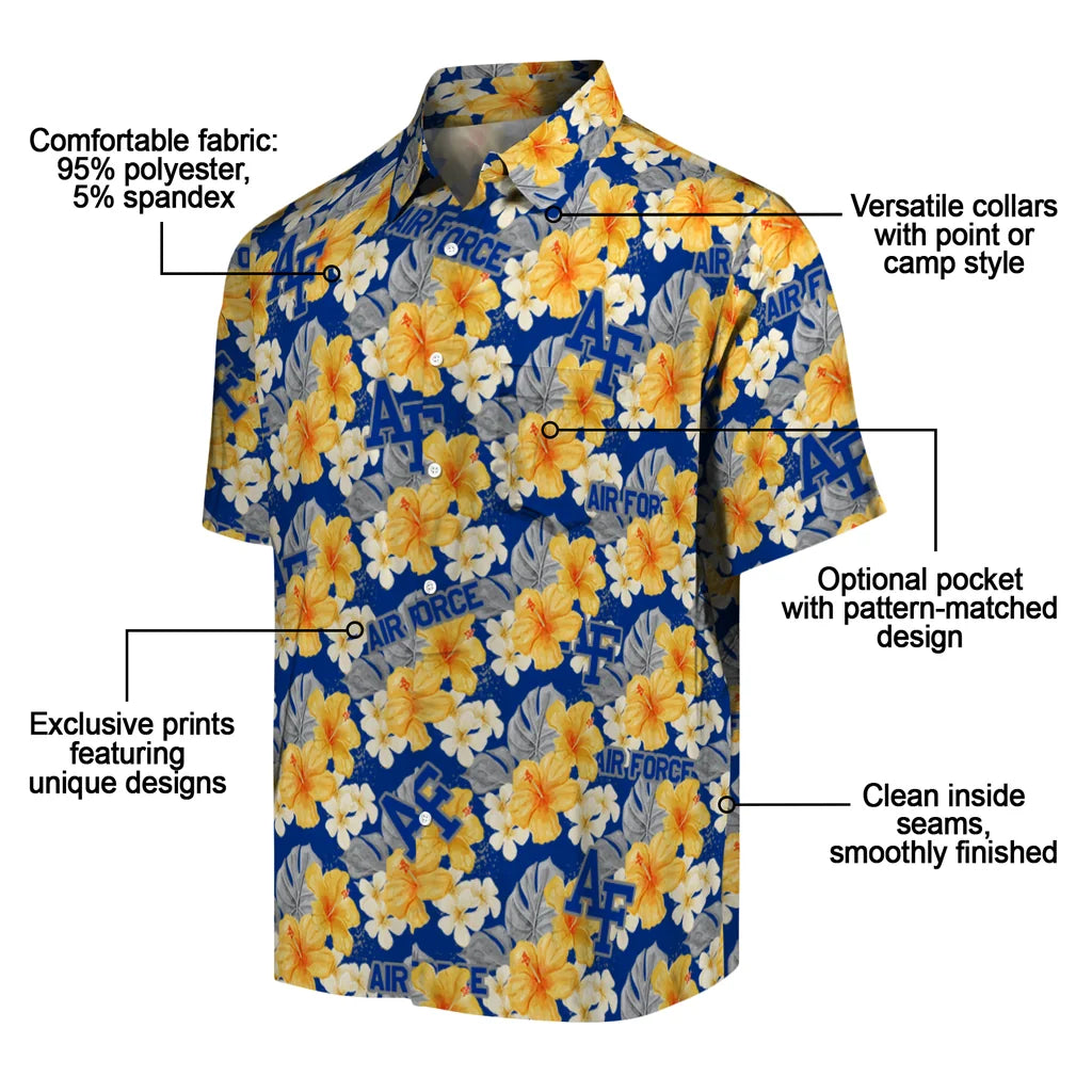 Air Force Falcons Hawaiian Shirt - Hibiscus Tropics | Moonbestprint