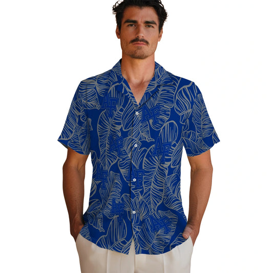 Air Force Falcons Hawaiian Shirt - Leaf Outline | Moonbestprint