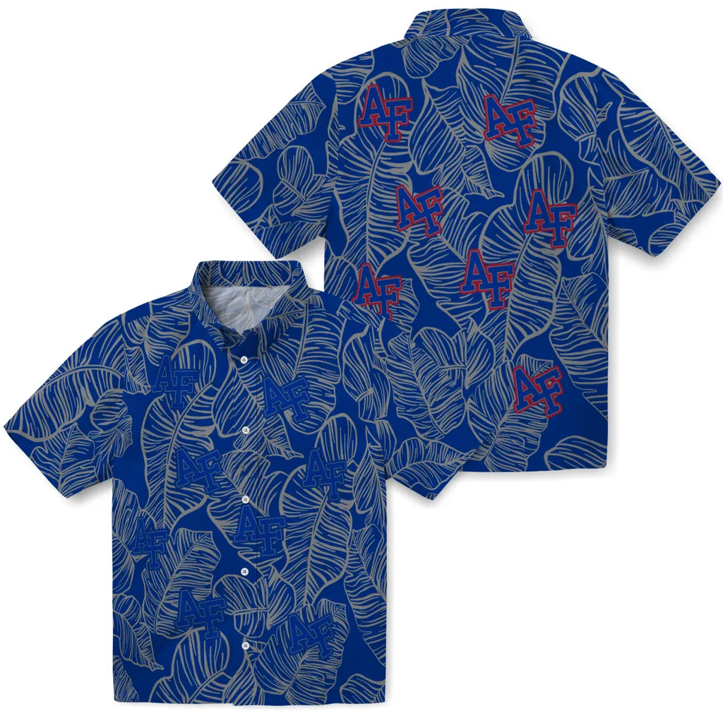 Air Force Falcons Hawaiian Shirt - Leaf Outline | Moonbestprint