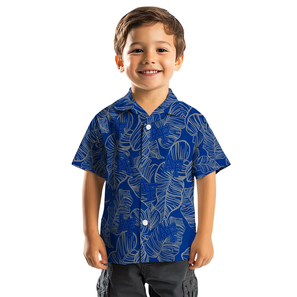 Air Force Falcons Hawaiian Shirt - Leaf Outline | Moonbestprint