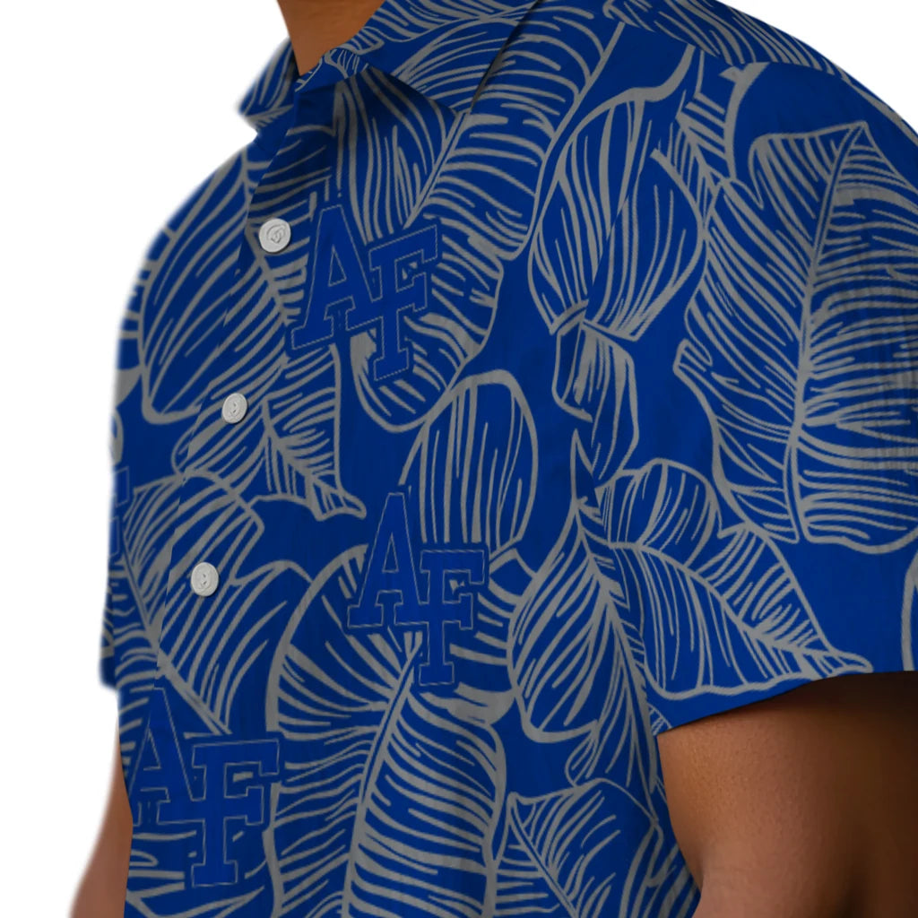 Air Force Falcons Hawaiian Shirt - Leaf Outline | Moonbestprint