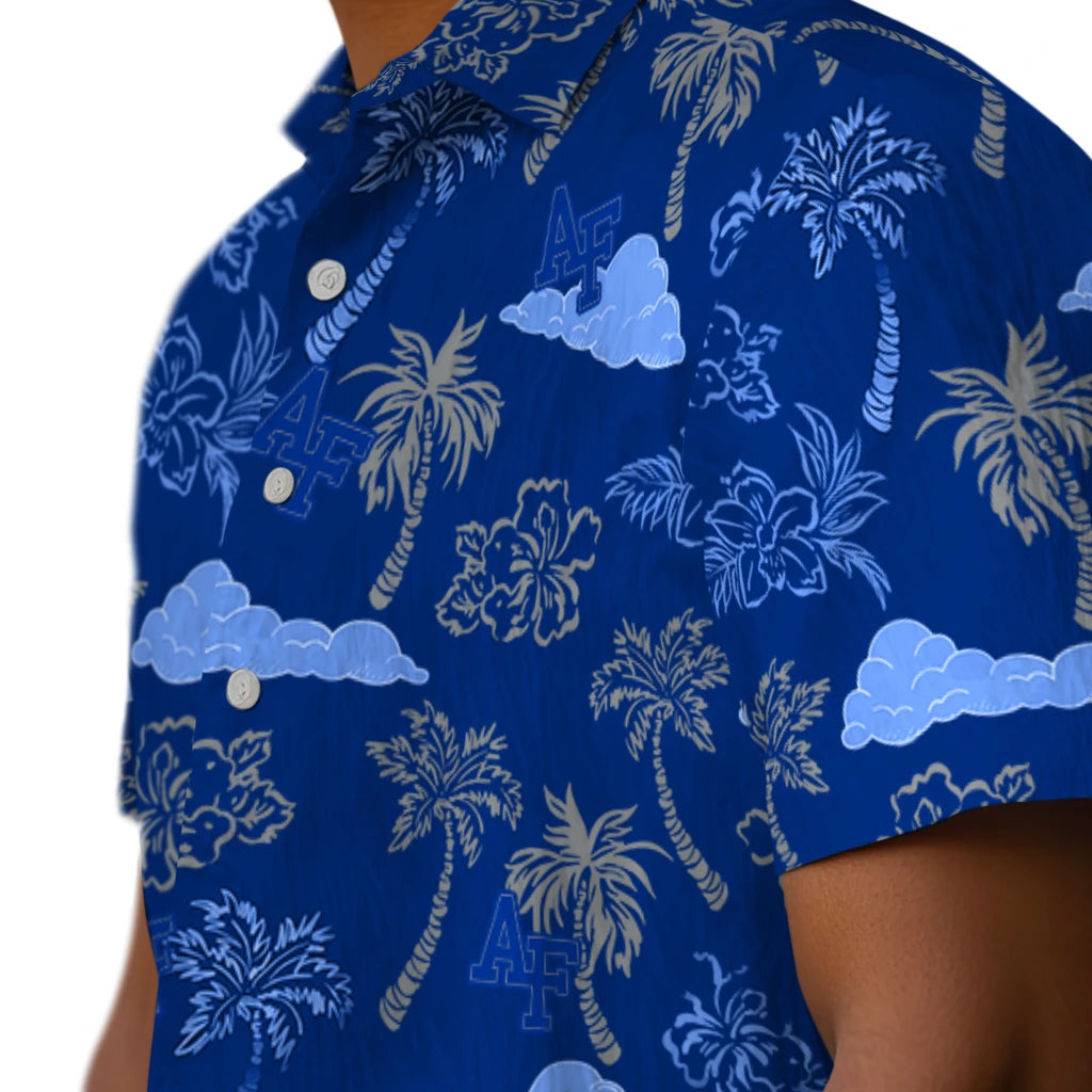 Air Force Falcons Hawaiian Shirt - Palm And Clouds | Moonbestprint