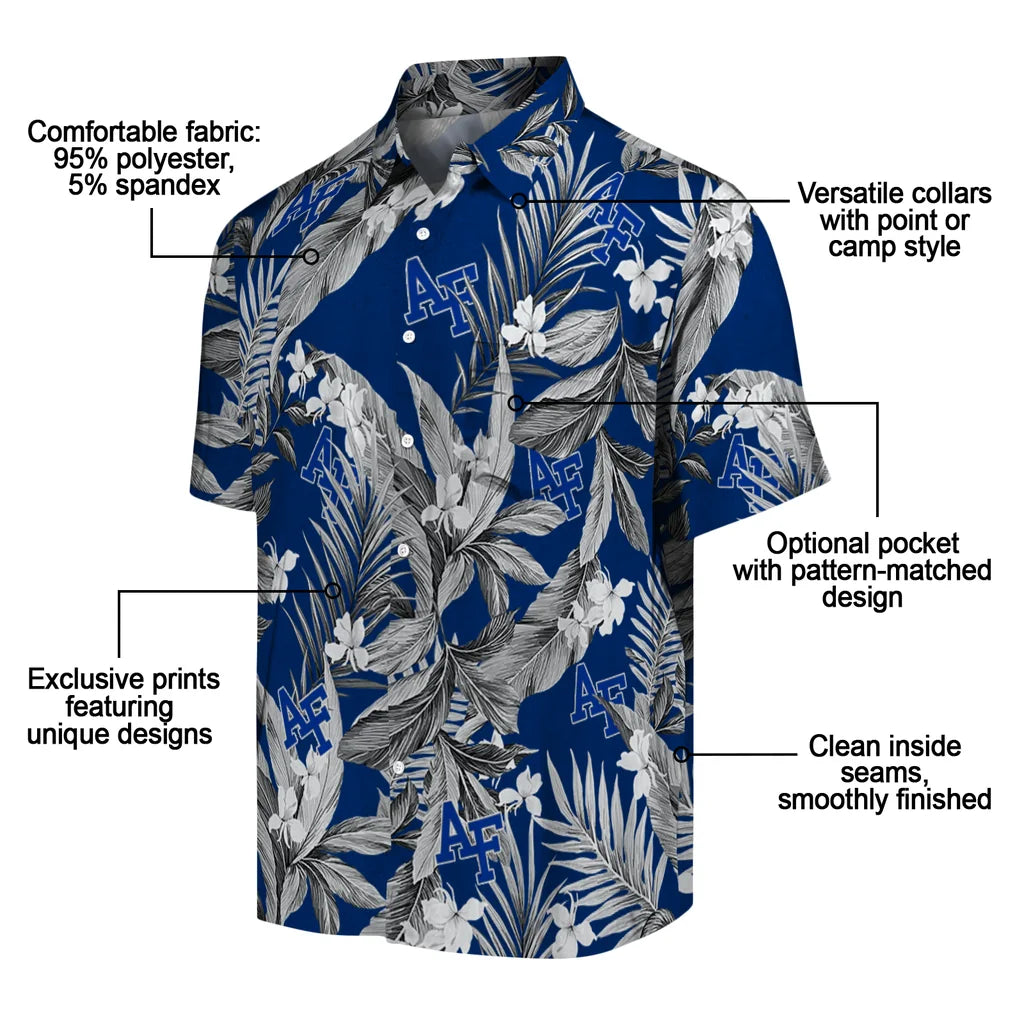 Air Force Falcons Hawaiian Shirt - Palm Leaves | Moonbestprint