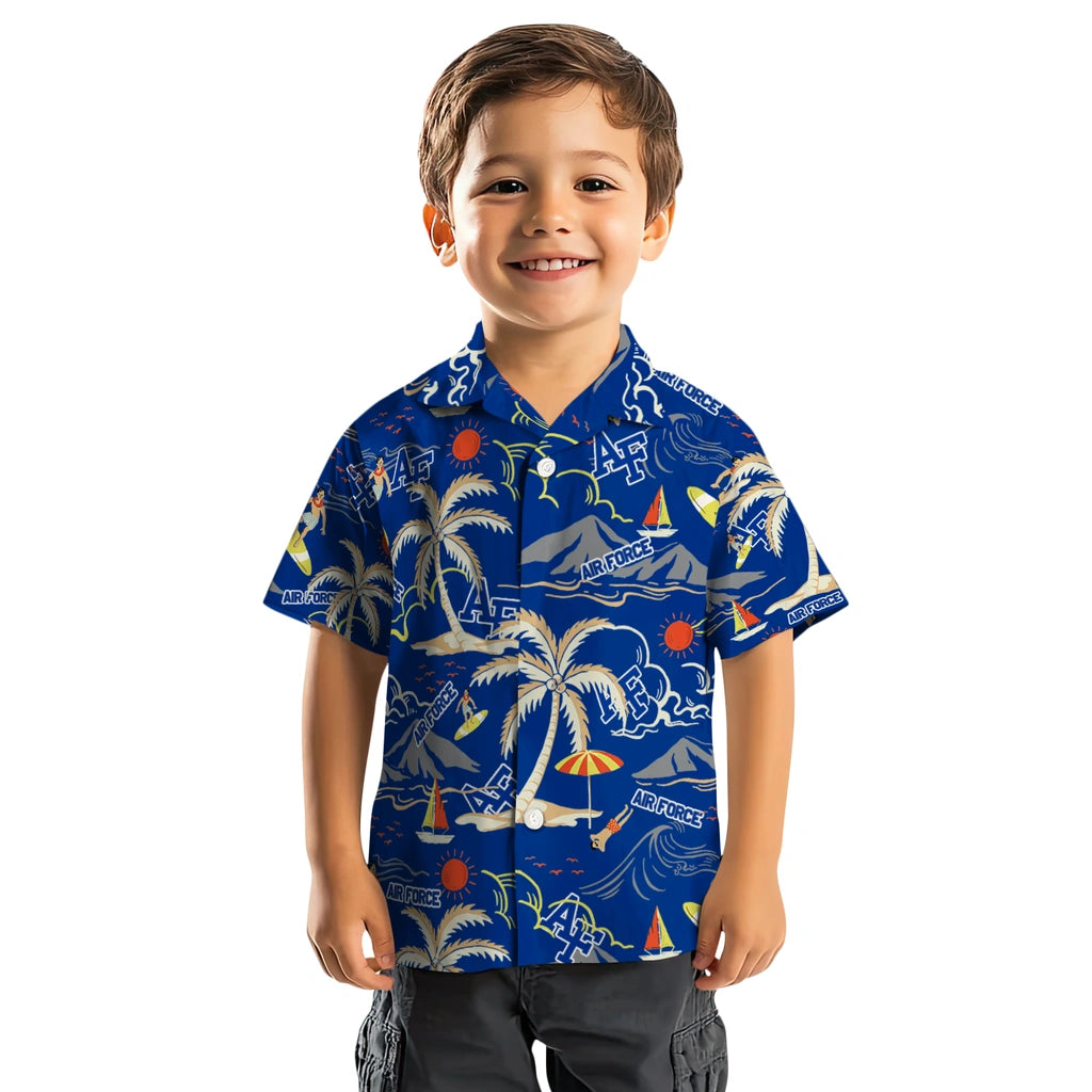 Air Force Falcons Hawaiian Shirt - Palm Tree Island | Moonbestprint