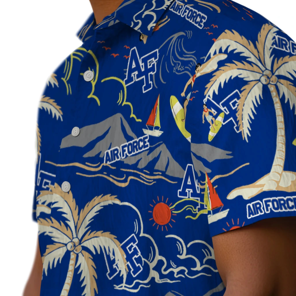 Air Force Falcons Hawaiian Shirt - Palm Tree Island | Moonbestprint