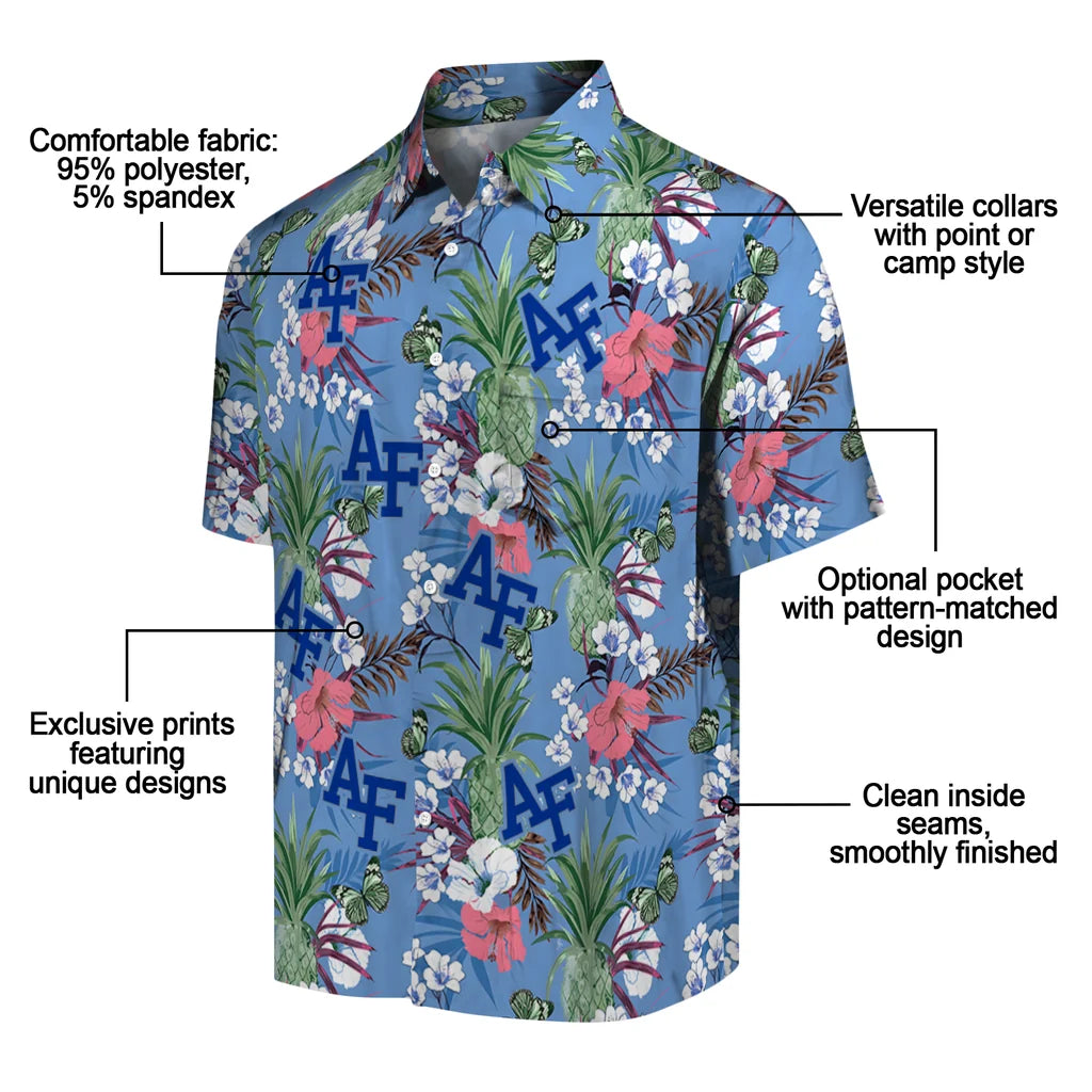 Air Force Falcons Hawaiian Shirt - Pineapple Bouquet | Moonbestprint