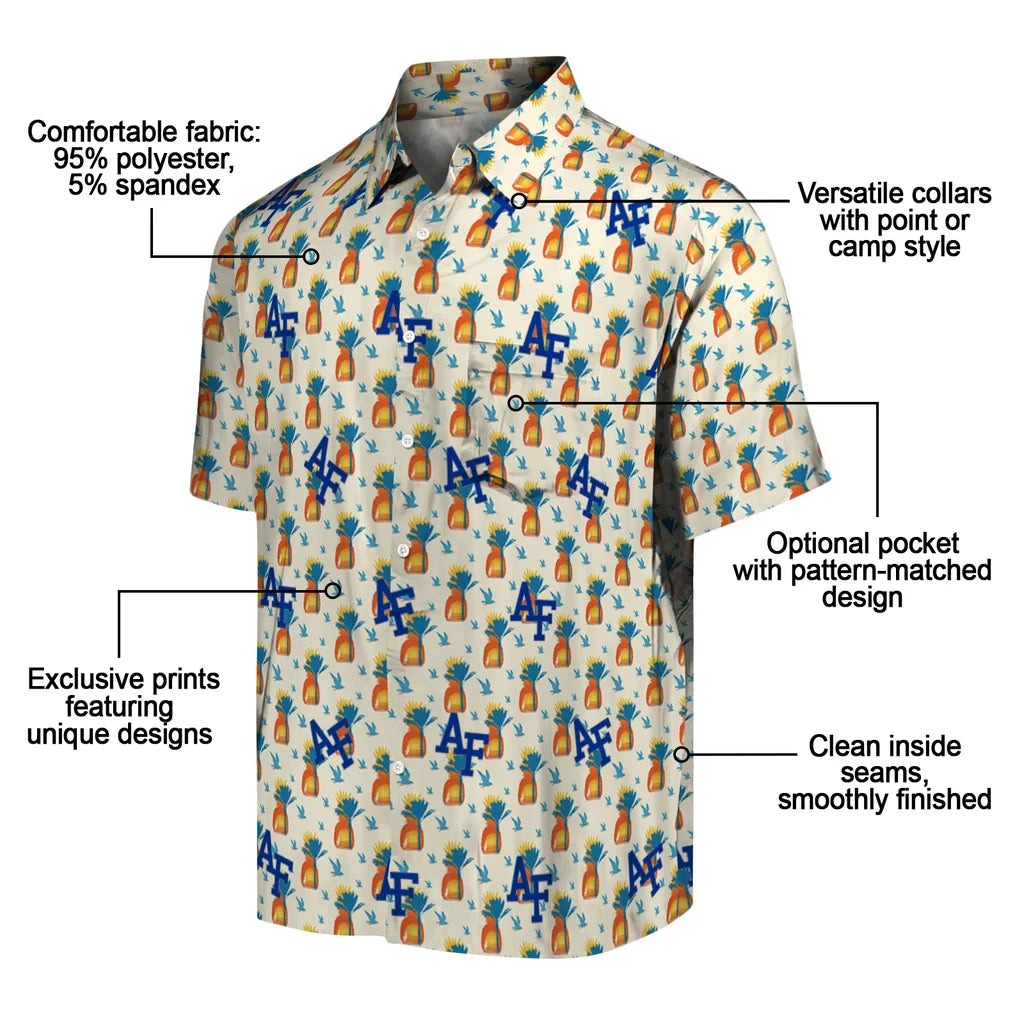 Air Force Falcons Hawaiian Shirt - Pineapple Delight | Moonbestprint