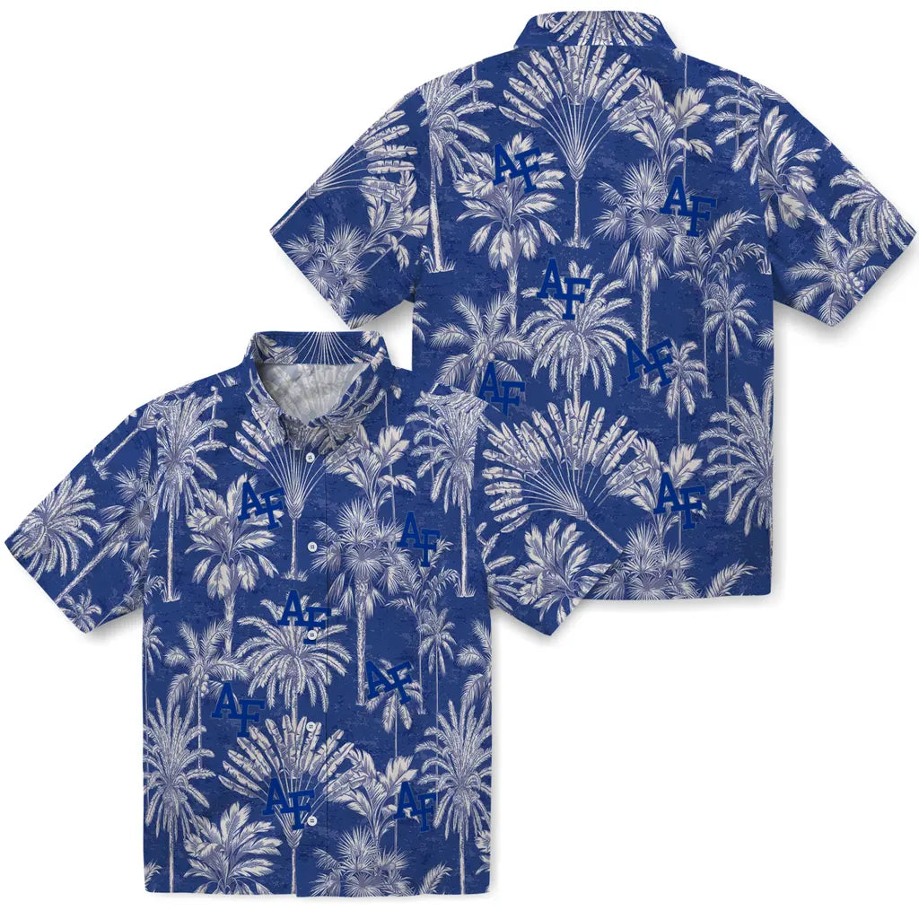 Air Force Falcons Hawaiian Shirt - Vintage Palm Tree | Moonbestprint