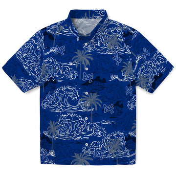 Air Force Falcons Hawaiian Shirt - Wave Palm | Moonbestprint