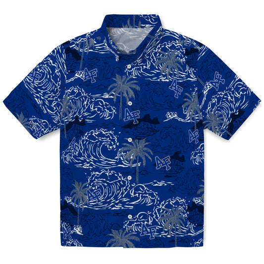 Air Force Falcons Hawaiian Shirt - Wave Palm | Moonbestprint
