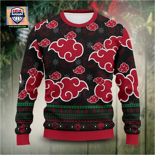 Akatsuki Cloud Naruto Anime Unisex Wool Sweater Christmas Gift ? Usalast