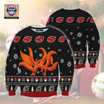 Akatsuki Kurama Naruto Anime Unisex Wool Sweater Christmas ? Usalast
