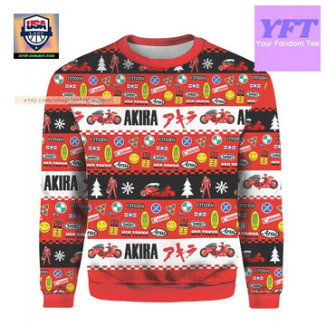 Akira Kaneda Bike Xmas Kid Akira 3d Ugly Christmas Sweater ? Usalast