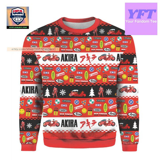 Akira Kaneda Bike Xmas Kid Akira 3d Ugly Christmas Sweater ? Usalast