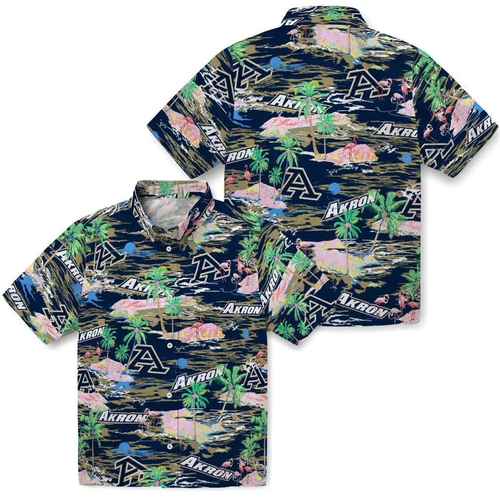 Akron Zips Flamingo Retreat 2026 Hawaiian Shirt – Moonbestprint