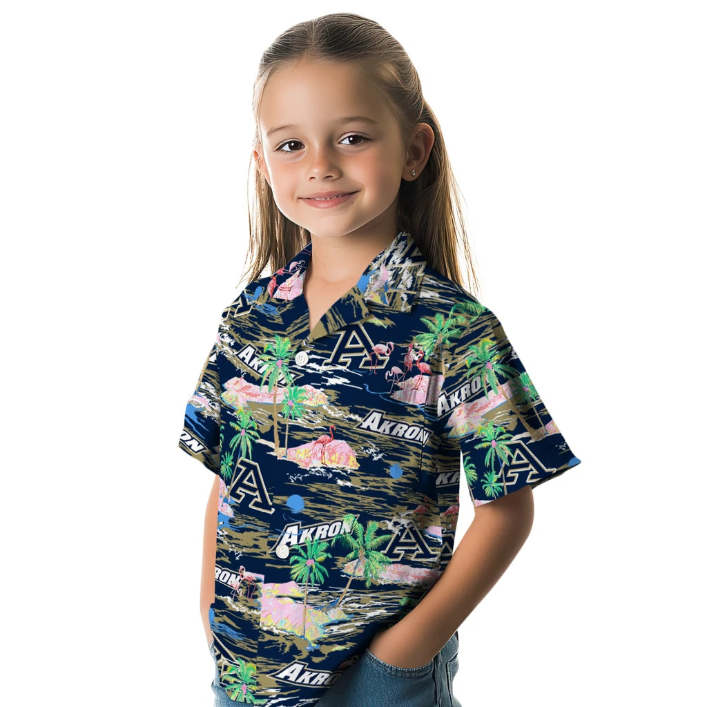 Akron Zips Flamingo Retreat 2026 Hawaiian Shirt – Moonbestprint