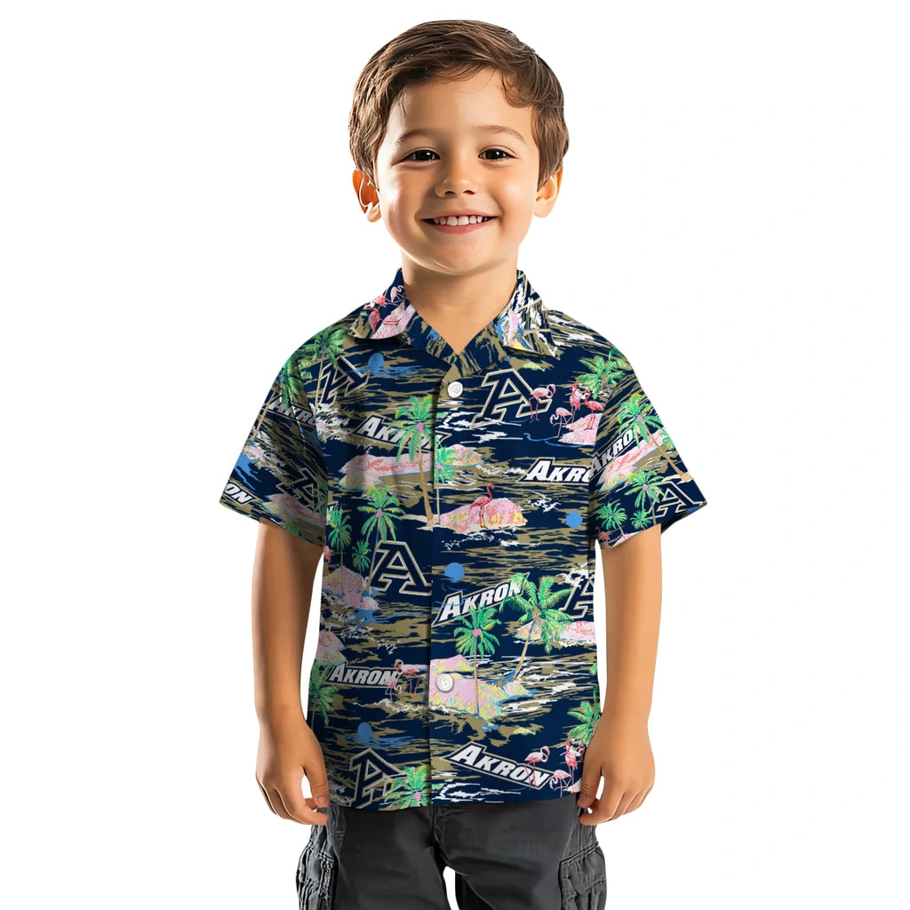 Akron Zips Flamingo Retreat 2026 Hawaiian Shirt – Moonbestprint