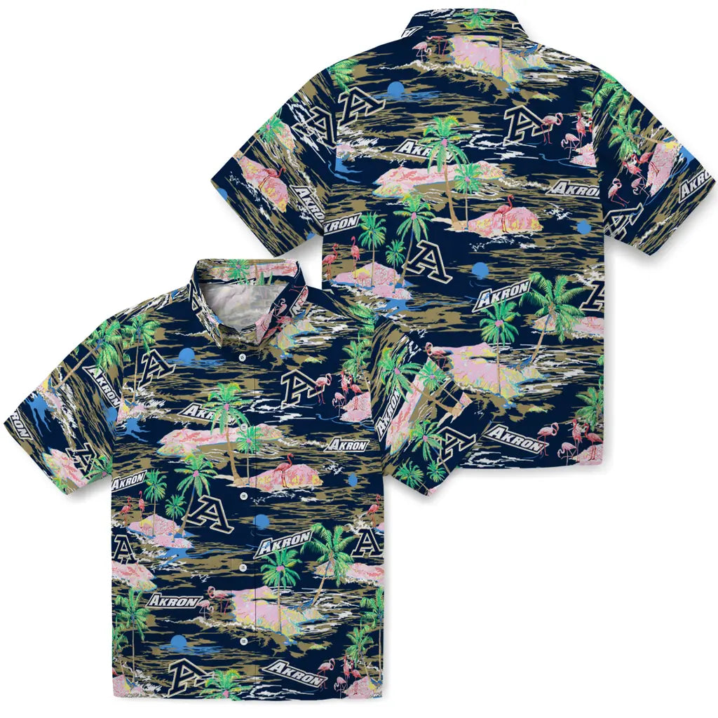 Akron Zips Hawaiian Shirt - Hawaii Island | Moonbestprint