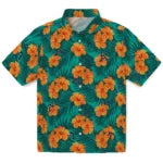 Akron Zips Hawaiian Shirt - Hibiscus and Palm Leaves | Moonbestprint