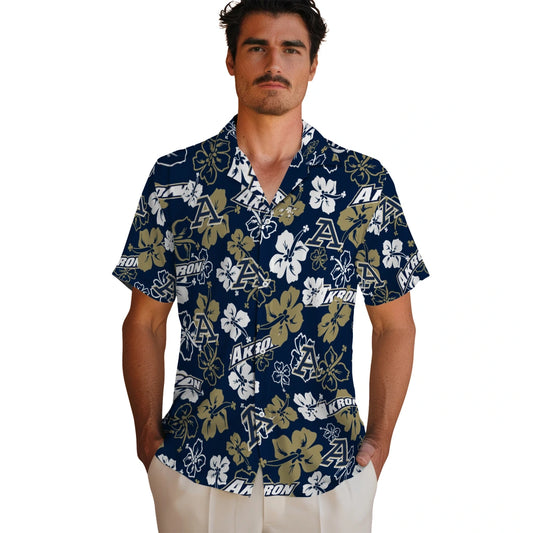 Akron Zips Hibiscus Bloom Hawaiian Shirt – Moonbestprint