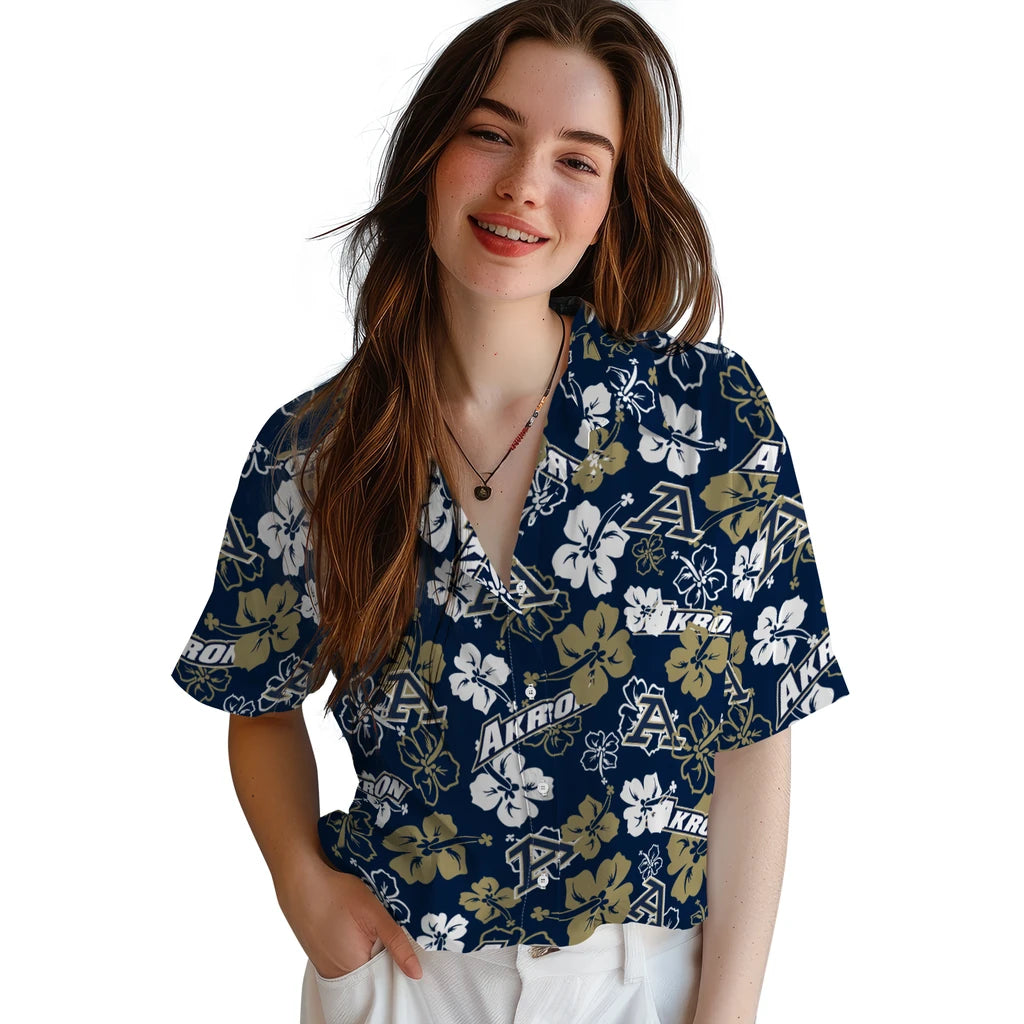 Akron Zips Hibiscus Bloom Hawaiian Shirt – Moonbestprint