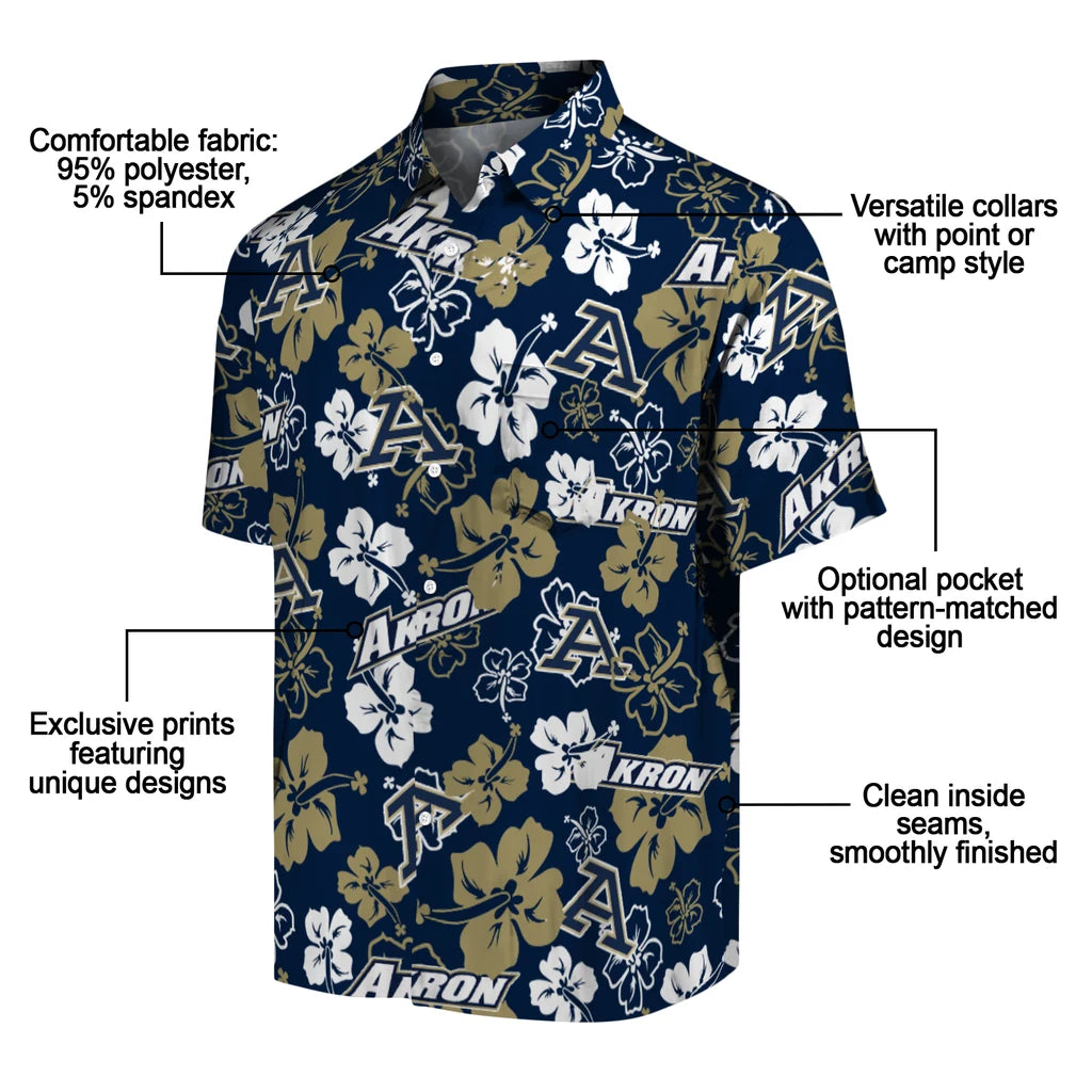 Akron Zips Hibiscus Bloom Hawaiian Shirt – Moonbestprint