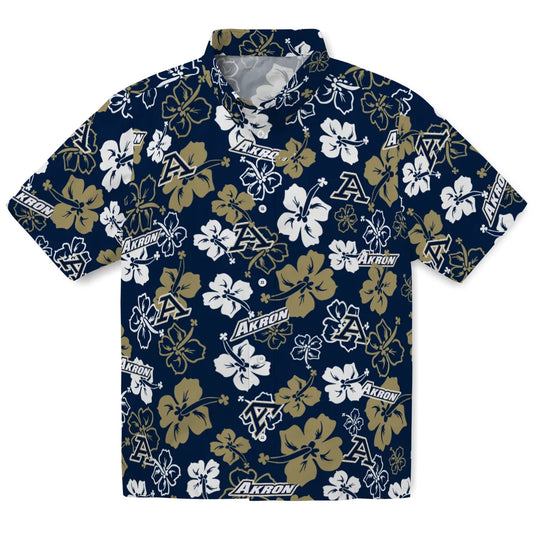 Akron Zips Hawaiian Shirt - Hibiscus Flower Design | Moonbestprint