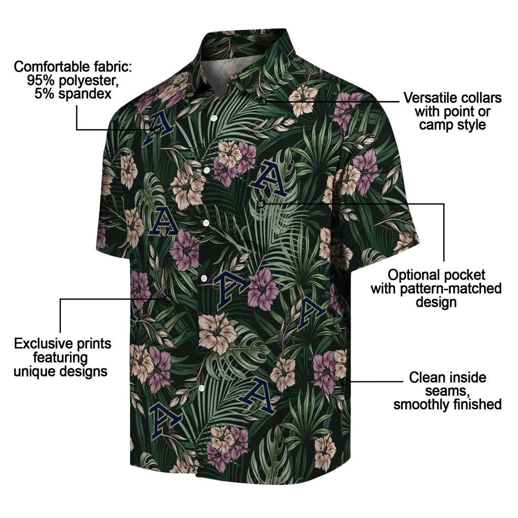 Akron Zips Hawaiian Shirt - Hibiscus Leaves Pattern | Moonbestprint