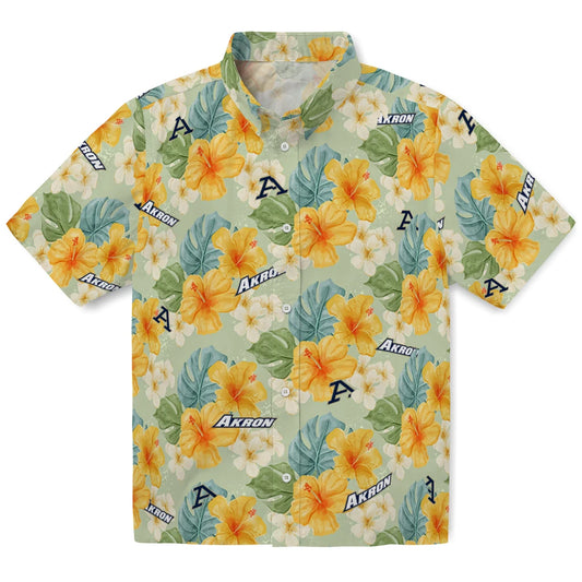 Akron Zips Hawaiian Shirt - Hibiscus Mood | Moonbestprint