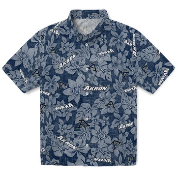 Akron Zips Hawaiian Shirt - Hibiscus Oasis | Moonbestprint
