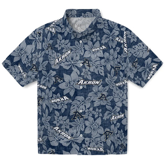 Akron Zips Hawaiian Shirt - Hibiscus Oasis | Moonbestprint