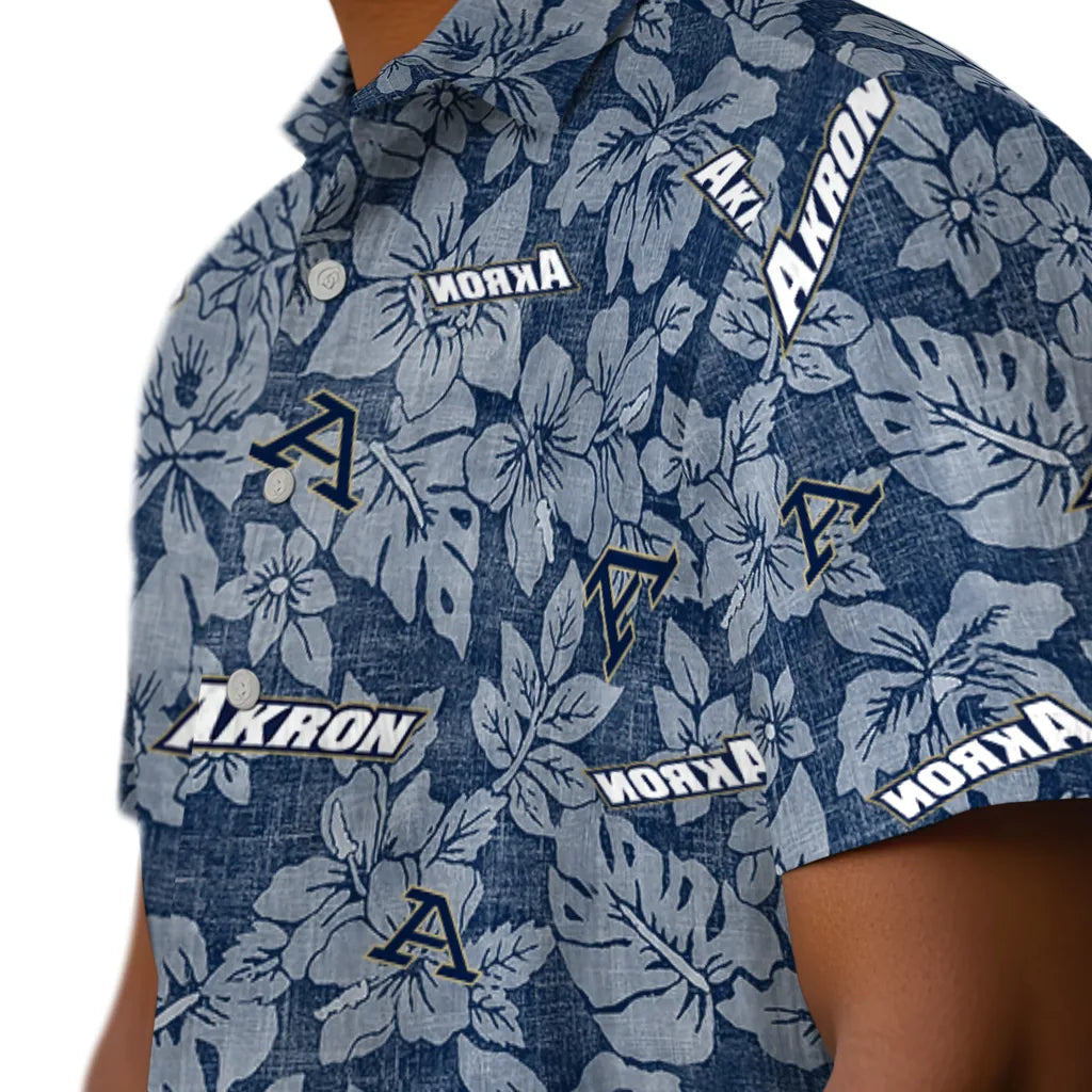 Akron Zips Hawaiian Shirt - Hibiscus Oasis | Moonbestprint