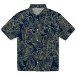 Akron Zips Hawaiian Shirt - Leaf Outline | Moonbestprint