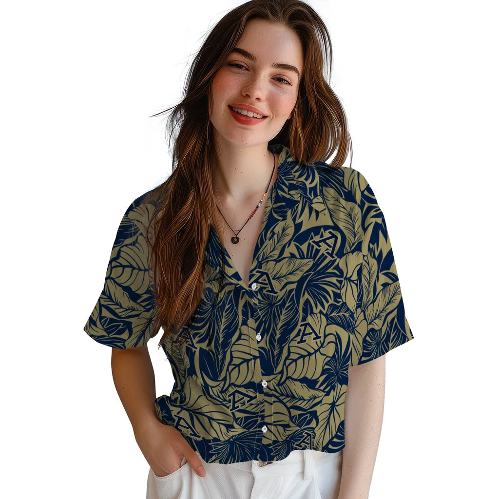 Akron Zips Hawaiian Shirt - Monstera Layer | Moonbestprint