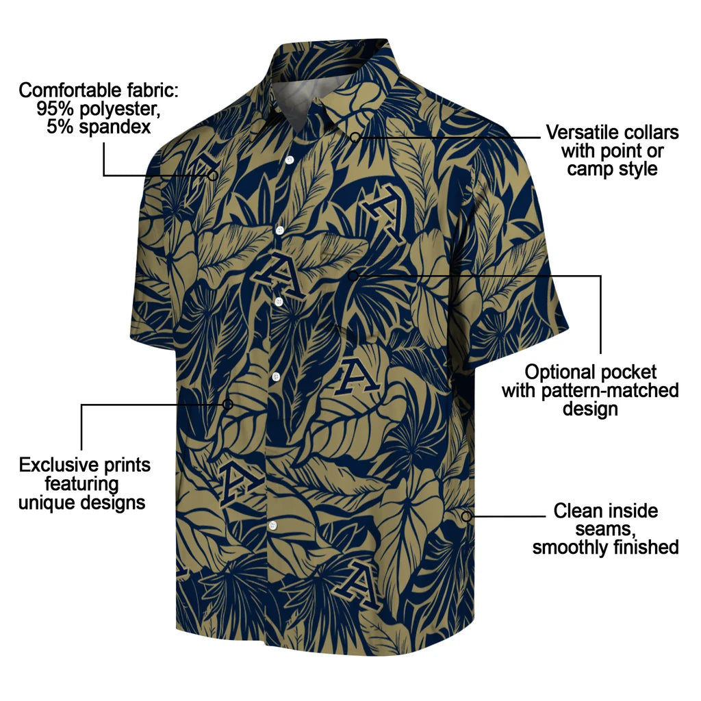 Akron Zips Hawaiian Shirt - Monstera Layer | Moonbestprint