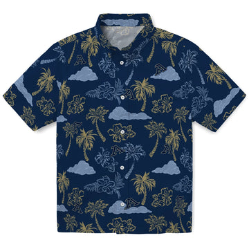 Akron Zips Hawaiian Shirt - Palm And Clouds | Moonbestprint
