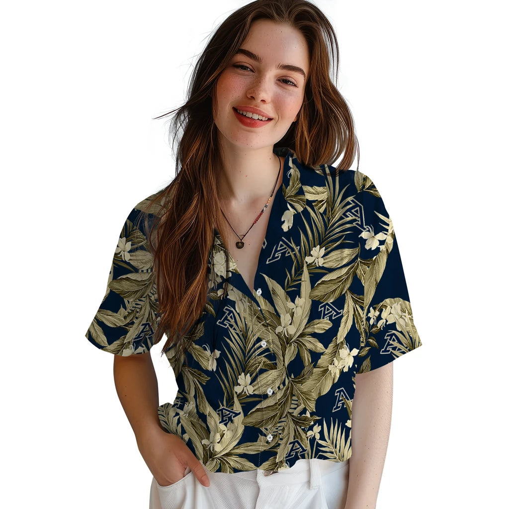 Akron Zips Hawaiian Shirt - Palm Leaves | Moonbestprint