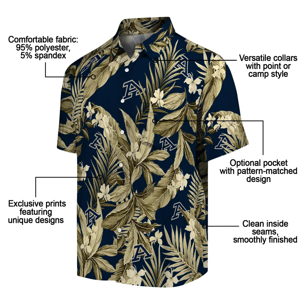 Akron Zips Hawaiian Shirt - Palm Leaves | Moonbestprint