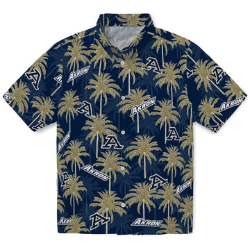 Akron Zips Hawaiian Shirt - Palm Tree Motif | Moonbestprint